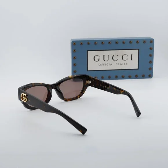 Gucci GG1954SA 002 Cat Eye Sunglasses - Havana/Brown Gucci GG1954SA 002 Havana Cat Eye Sunglasses - eye-oo.com main image 4